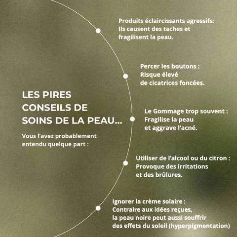 Visuel Zack’care sur les habitudes de soin à éviter